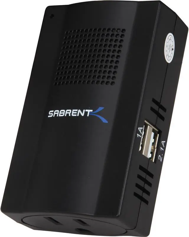 Alt view image 2 of 10 - SABRENT PW-C15M 150w Power Inverter with Fan 12v DC to 120v AC