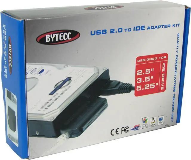 Alt view image 4 of 4 - BYTECC BT-200 USB2.0 to IDE Cable With Power Adapter