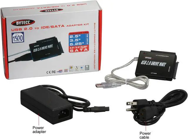 Alt view image 5 of 5 - BYTECC BT-300 USB 2.0 to IDE / SATA Adapter