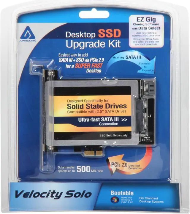 Alt view image 7 of 7 - APRICORN VEL-SOLO Velocity Solo - SSD Upgrade Kit for Desktop Computers
