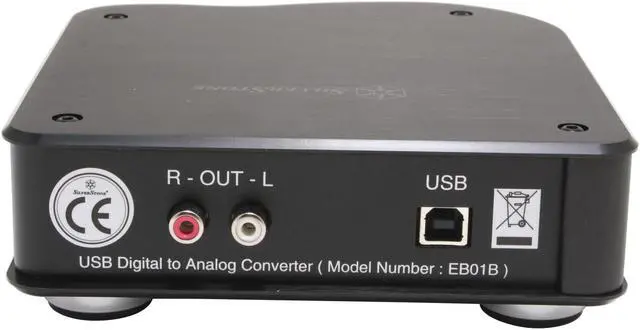 Alt view image 2 of 4 - Silverstone EB01-B USB digital to analog converter,Black