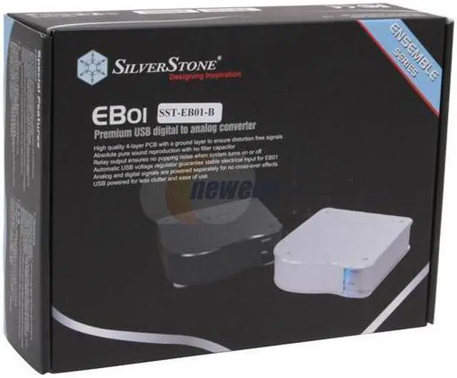 Alt view image 4 of 4 - Silverstone EB01-B USB digital to analog converter,Black