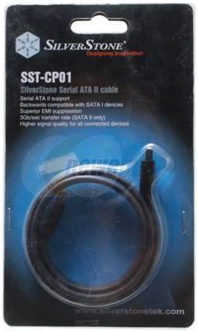 Alt view image 2 of 2 - Silverstone SST-CP01 1.66 ft. SATA II Cable