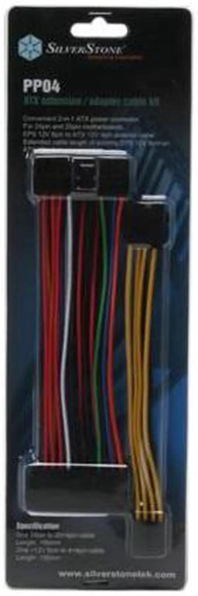 Alt view image 2 of 2 - Silverstone PP04 6 in. ATX extension cable kit
