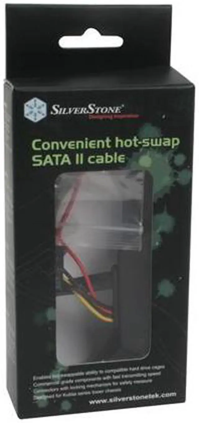 Alt view image 4 of 4 - Silverstone CP05 1.64 ft. (0.50m) convenient hot-swappable SATA II Cable