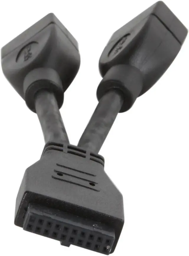 Alt view image 4 of 5 - Silverstone SST-CP09 Black External to Internal 19 pin USB3.0 Adapter Cable