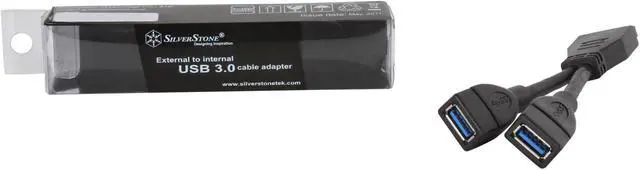 Alt view image 5 of 5 - Silverstone SST-CP09 Black External to Internal 19 pin USB3.0 Adapter Cable