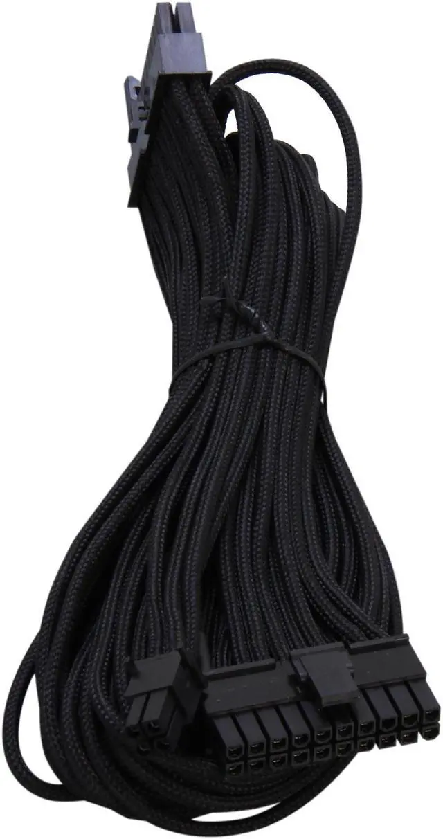 Alt view image 2 of 3 - Silverstone PP06B-MB55 1.8 ft. Sleeved Motherboard 24pin Cable