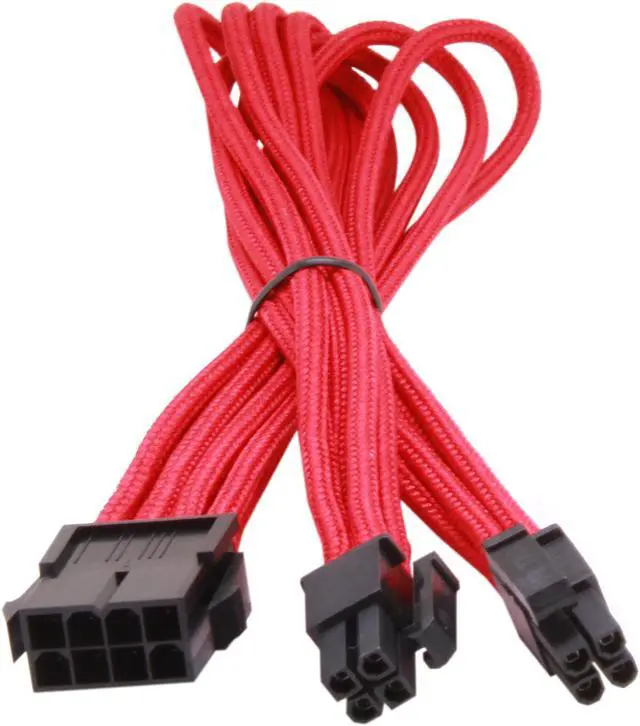 Alt view image 2 of 3 - Silverstone PP07-EPS8R Sleeved Extension Power Supply Cable, 1 x 8pin to EPS12V 8pin(4+4) Connector