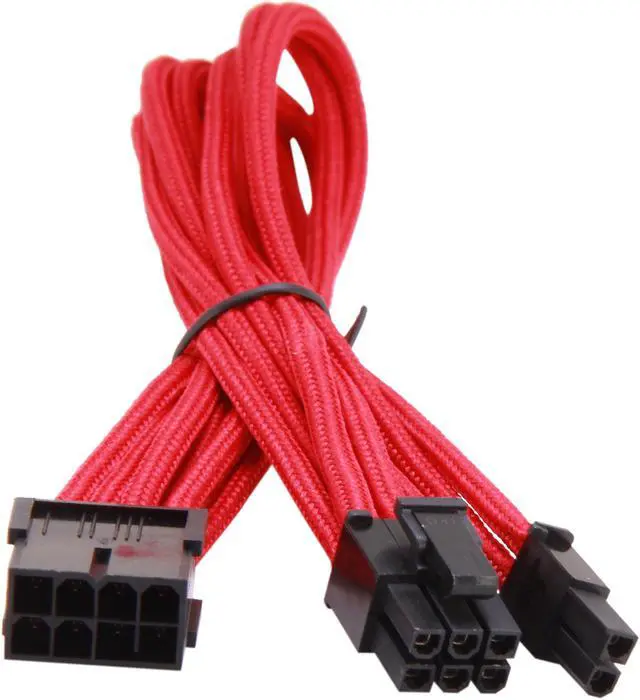 Alt view image 2 of 3 - Silverstone PP07-PCIR Sleeved Extension Power Supply Cable, 1 x 8pin to PCI-E 8pin(6+2) Connector