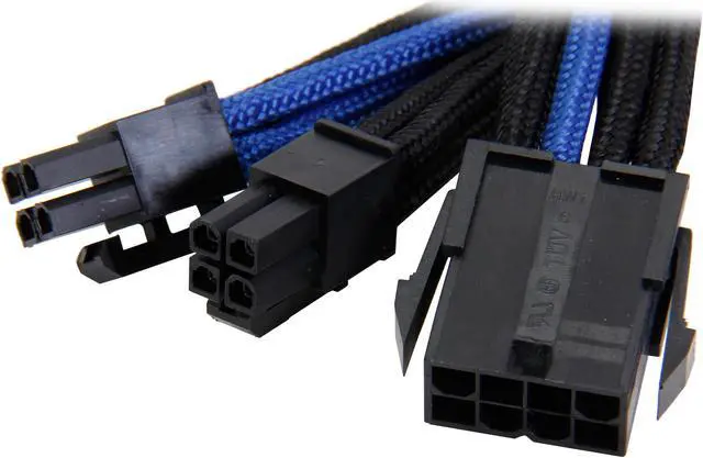 Main image of Silverstone PP07-EPS8BA Sleeved Extension Power Supply Cable, 1 x 8pin to EPS12V 8pin(4+4) Connector