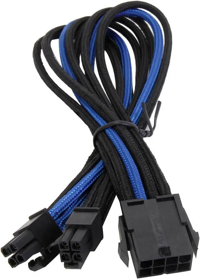 Alt view image 2 of 3 - Silverstone PP07-EPS8BA Sleeved Extension Power Supply Cable, 1 x 8pin to EPS12V 8pin(4+4) Connector