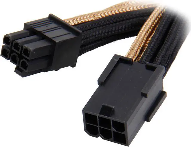 Main image of Silverstone PP07-IDE6BG Sleeved Extension Power Supply Cable, 1 x 6pin to PCI-E 6pin Connector