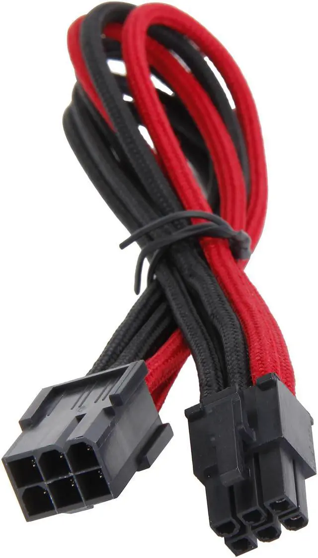 Alt view image 2 of 3 - Silverstone PP07-IDE6BR Sleeved Extension Power Supply Cable, 1 x 6pin to PCI-E 6pin Connector