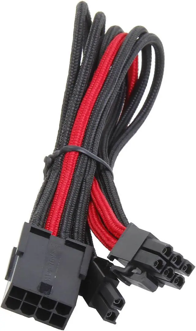 Alt view image 2 of 3 - Silverstone PP07-PCIBR Sleeved Extension Power Supply Cable with 1 x 8-Pin to PCI-E 8-Pin Connector