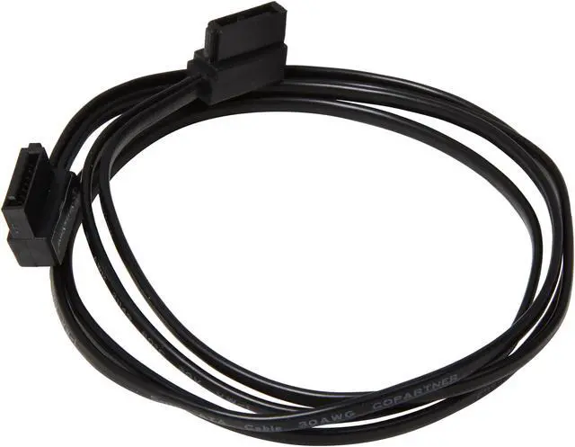 Alt view image 2 of 3 - Silverstone 500mm Ultra Thin 6Gb/s Lateral 90-Degree SATA Cables with Custom Low-Profile Connectors (CP11B-500)
