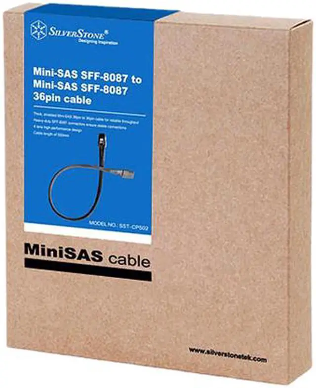 Alt view image 6 of 6 - SilverStone Mini-SAS SFF-8087 36-Pin Cable Adapter (CPS02)