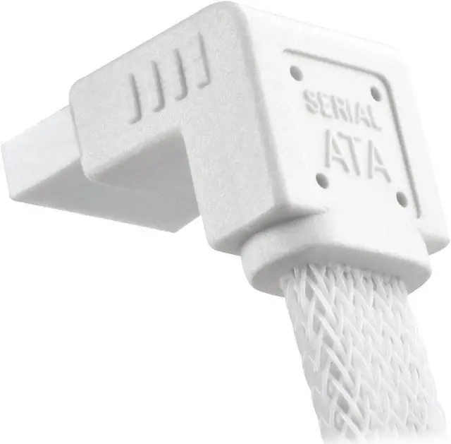 Alt view image 4 of 7 - SilverStone 90 Degree SATA III with Locking Mechanism, White (RL-CP08W)