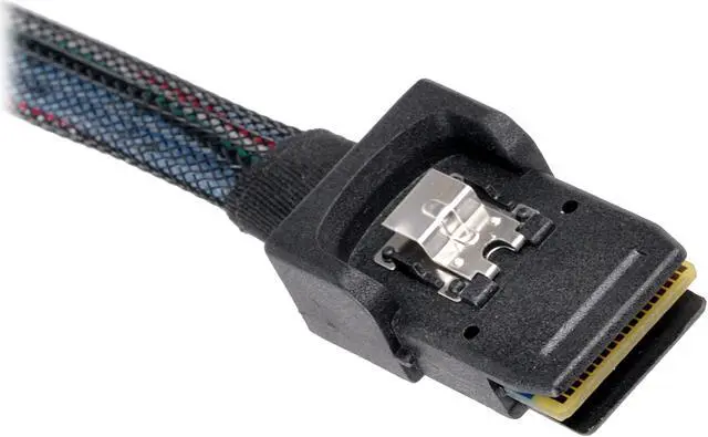 Alt view image 5 of 7 - SilverStone 36 Pin Minisas SFF-8643 to Sff 8087 +sideband Cable 0.6M CPS06 Components Other