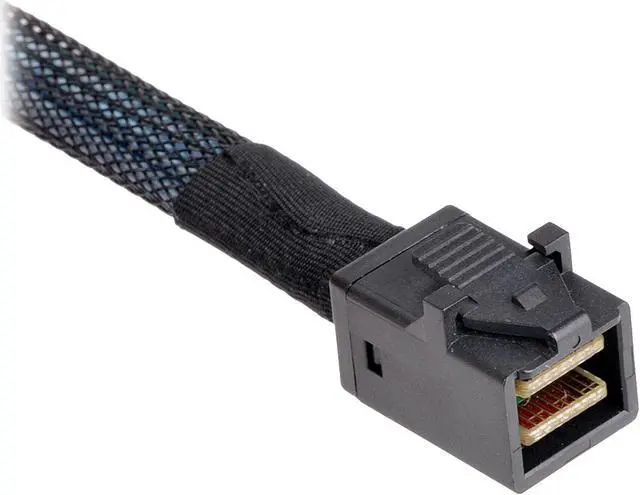 Alt view image 6 of 7 - SilverStone 36 Pin Minisas SFF-8643 to Sff 8087 +sideband Cable 0.6M CPS06 Components Other