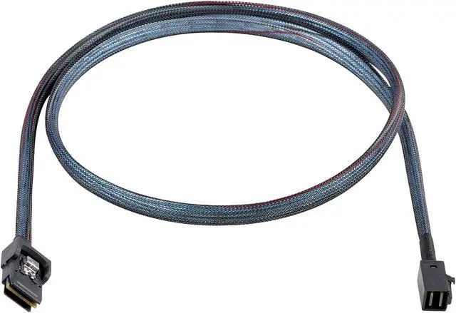 Alt view image 2 of 7 - SilverStone 36 Pin Minisas SFF-8643 to Sff 8087 +sideband Cable 0.6M CPS06 Components Other