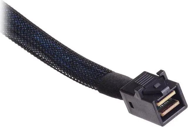 Alt view image 5 of 8 - SilverStone 36 Pin Minisas Sff-8643 (Target) to SATA 7Pin (Host) + Sideband Cable 0.6M Components Other CPS05-RE