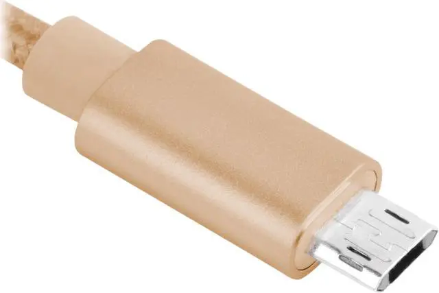 Alt view image 3 of 8 - SilverStone Technology CPU01G-1800 Micro USB Cable for Smartphone / LG / Samsung / Reversible USB-A / Reversible Micro USB-B / 1800mm / Gold