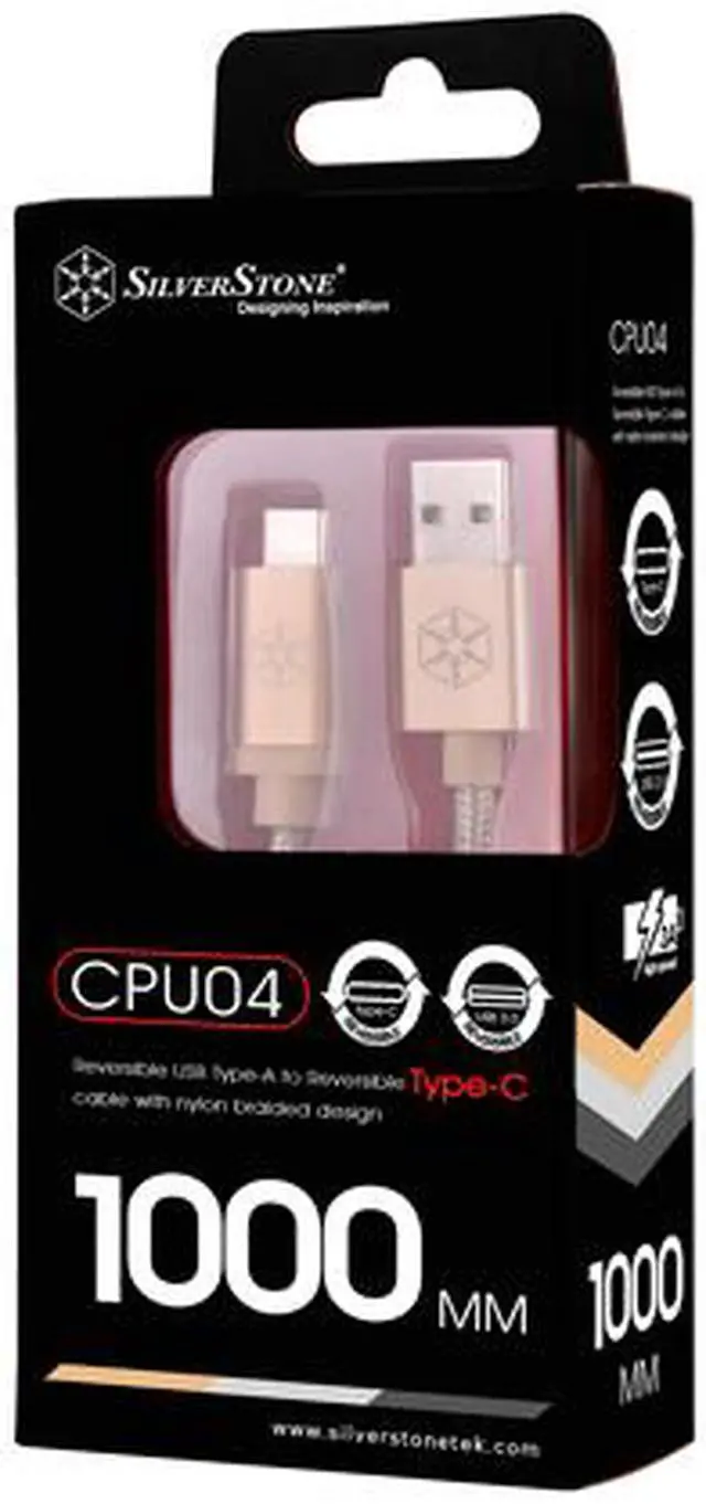 Alt view image 7 of 7 - Silverstone CPU04G-1000 Gold USB Cable