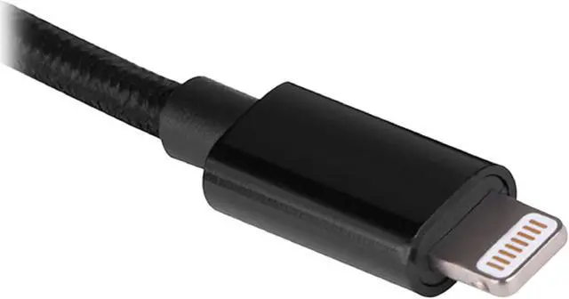 Alt view image 3 of 6 - Silverstone RL-CPU03J-1000 Reversible USB-A  to Lightning cable 1 meter(3.3ft), Apple MFi Certified, support up to 2.6A for high speed charging, Nylon Braided and aluminum shell, Jet black