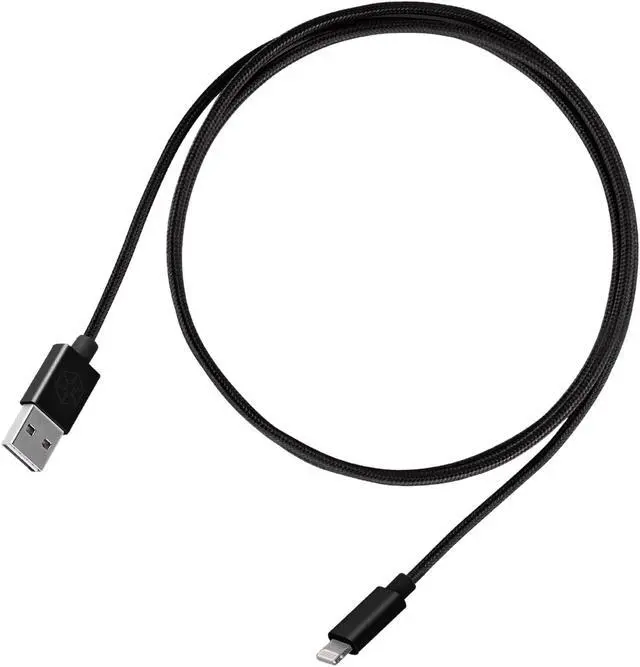 Alt view image 5 of 6 - Silverstone RL-CPU03J-1000 Reversible USB-A  to Lightning cable 1 meter(3.3ft), Apple MFi Certified, support up to 2.6A for high speed charging, Nylon Braided and aluminum shell, Jet black