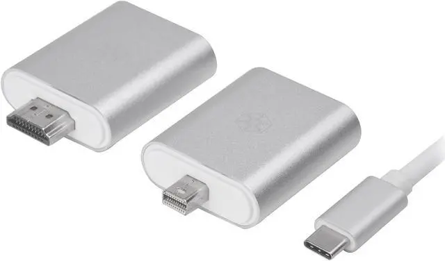 Alt view image 8 of 10 - Silverstone RL-EP11S High-quality USB 3.1 Type-C to MiniDP, HDMI 4Kx2K, VGA video combination adapter(Thunderbolt 3 Compatible)