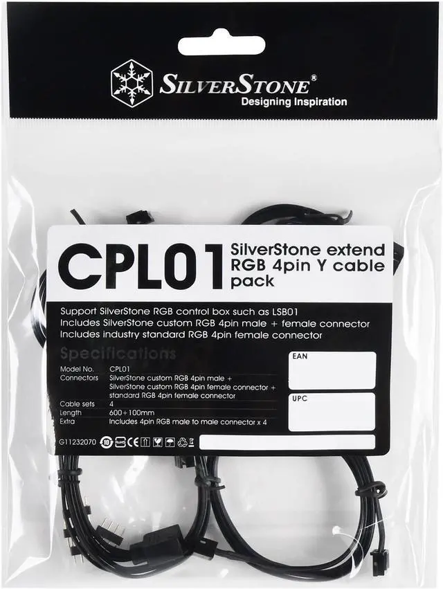 Alt view image 10 of 10 - SilverStone custom RGB 4pin male + SilverStone custom RGB 4pin female connector + standard RGB 4pin female connector (RL-CPL01)