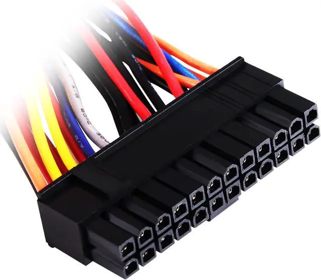 Main image of Silverstone RL-PP10 1.64 ft. / 5.9 in. Dual 24pin Female + Single 24pin Male Connectors Female to Male