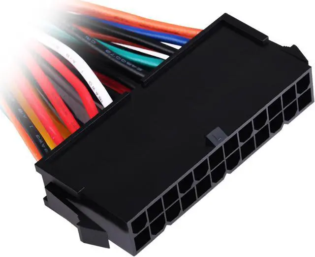 Alt view image 2 of 7 - Silverstone RL-PP10 1.64 ft. / 5.9 in. Dual 24pin Female + Single 24pin Male Connectors Female to Male