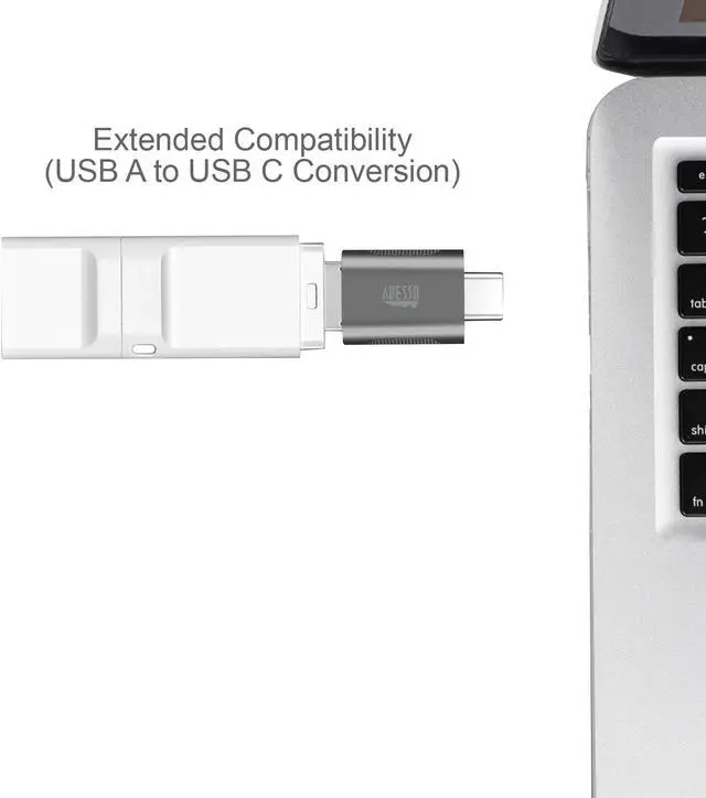 Alt view image 5 of 5 - Adesso ADP-300 Female USB-A to Male USB-C Adapter