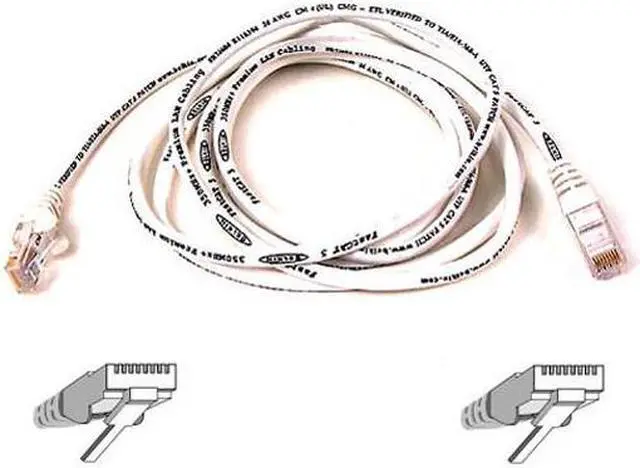 Alt view image 2 of 2 - Belkin A3L980-30-WHT-S 30 ft. Cat 6 White Snagless Patch Cable