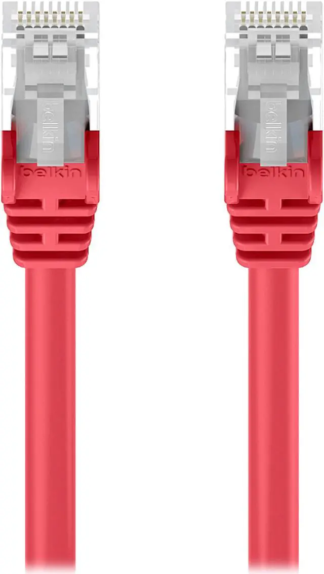 Alt view image 2 of 3 - Belkin A3L980-50-RED-S 50 ft. Cat 6 Red Snagless Patch Cable