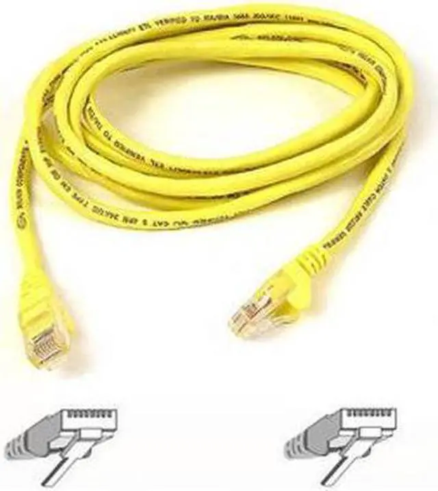 Alt view image 2 of 2 - Belkin A3L791-04-YLW 4 ft. Cat 5E Yellow Cat5e Network Cable (Yellow)