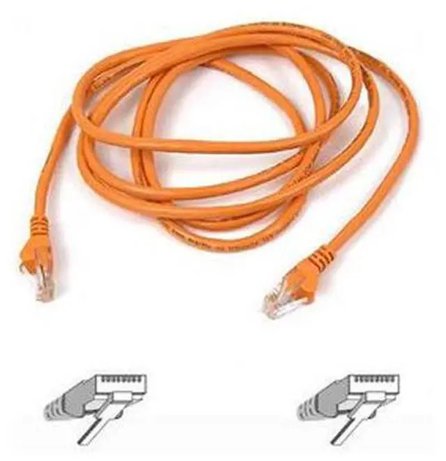 Alt view image 2 of 2 - Belkin A3L791-03-ORG-S 3 ft. Cat 5E Orange Cat5e Network Cable (Orange)