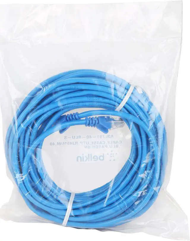 Alt view image 3 of 3 - Belkin A3L791-40-BLU-S 40 ft. Cat 5E Blue Network Cable