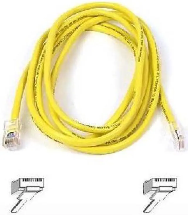 Alt view image 2 of 2 - Belkin A3L980-50-YLW-S 50 ft. Cat 6 Yellow UTP Patch Cable