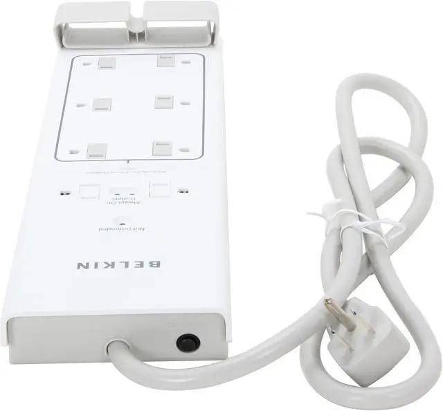 Alt view image 3 of 6 - BELKIN F7C01008 4 ft 8 Outlets 1000 J Conserve Switch Surge Suppressor