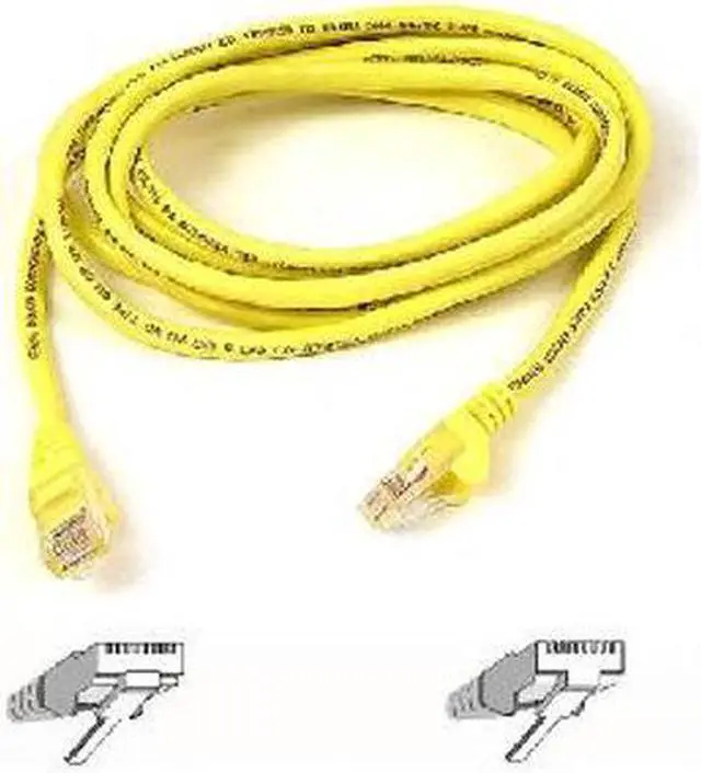 Alt view image 2 of 2 - Belkin A3L791-04-YLW-S 4 ft. Cat 5E Yellow Snagless Molded CAT5e Patch Cable