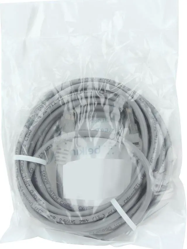Alt view image 3 of 3 - Belkin A3L980-12-S 12 ft. Cat 6 Gray Snagless Patch Cable