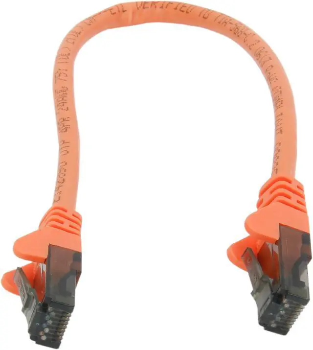 Alt view image 2 of 3 - Belkin A3L980-01-ORG-S 1 ft. Cat 6 Orange Snagless Networking Cable