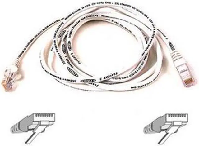 Alt view image 2 of 2 - Belkin A3L791-03-WHT 3 ft. Cat 5E White Network Cable