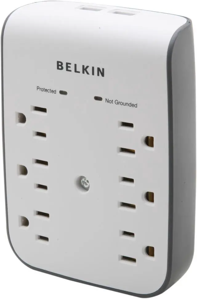 Main image of BELKIN BV106050-CW 6 Outlets 900 Joule USB Charging Surge Protector