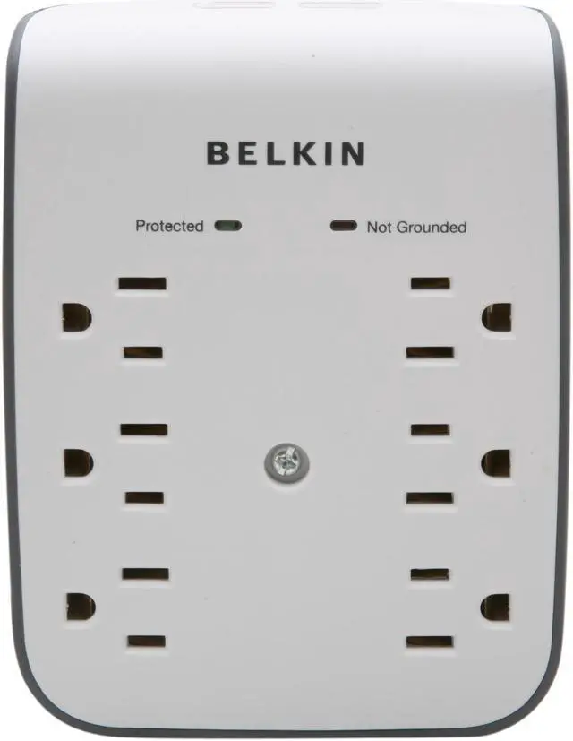 Alt view image 2 of 5 - BELKIN BV106050-CW 6 Outlets 900 Joule USB Charging Surge Protector