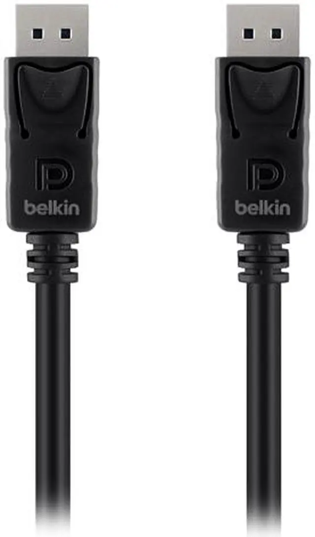 Main image of Belkin F2CD000B10-E 10 ft Black Connector on First End: 1 x DisplayPort Male
Connector on Second End: 1 x DisplayPort Male DisplayPort to DisplayPort Cable Male to Male