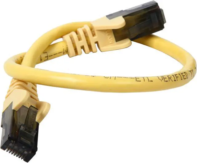 Alt view image 2 of 3 - Belkin A3L980-01-YLW-S 1 ft. Cat 6 Yellow Snagless Patch Cable